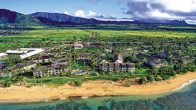 aerial view of eastern kauai