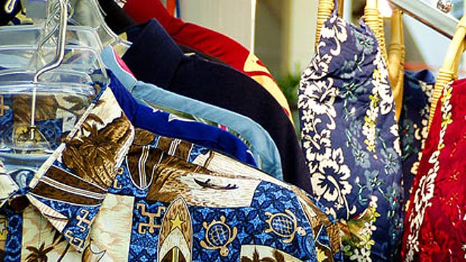 Different prints of aloha shirts