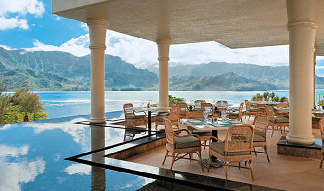 Saint Regis restaurant terrasse Princeville