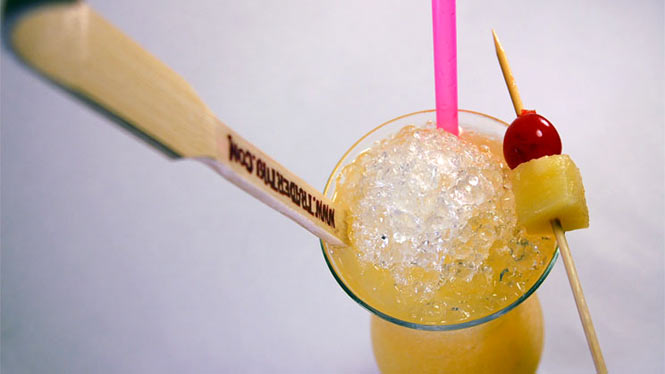 Tropical Itch drink with a back scratcher 